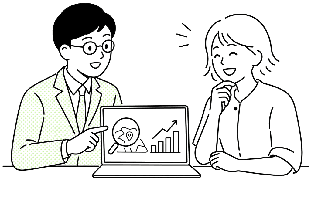 SEO最適化を説明するイラスト