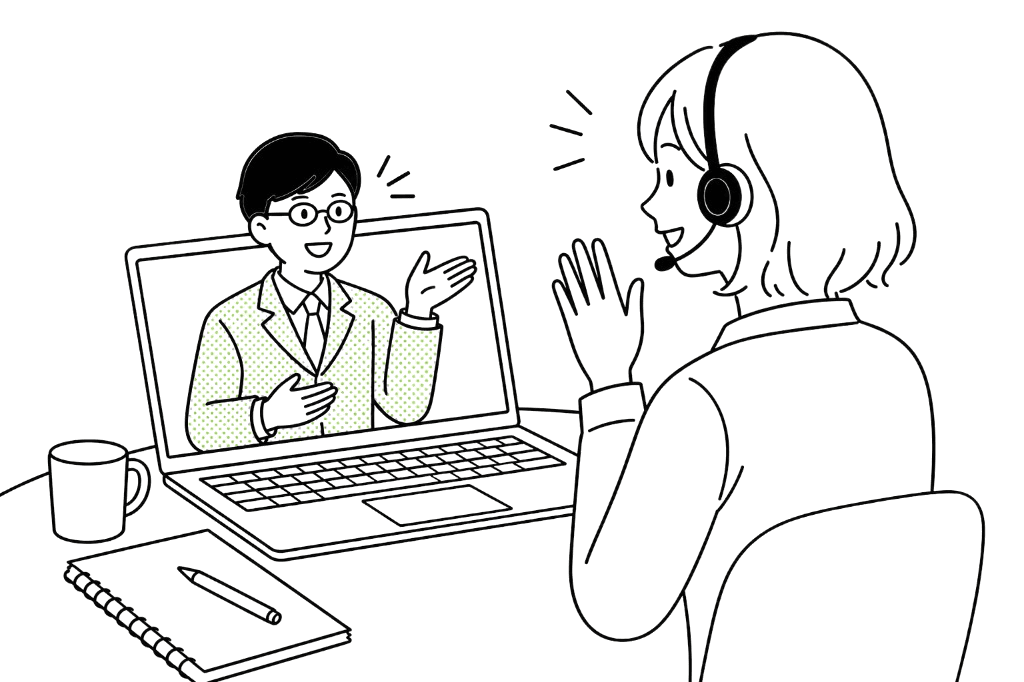アフターサポート充実のイラスト